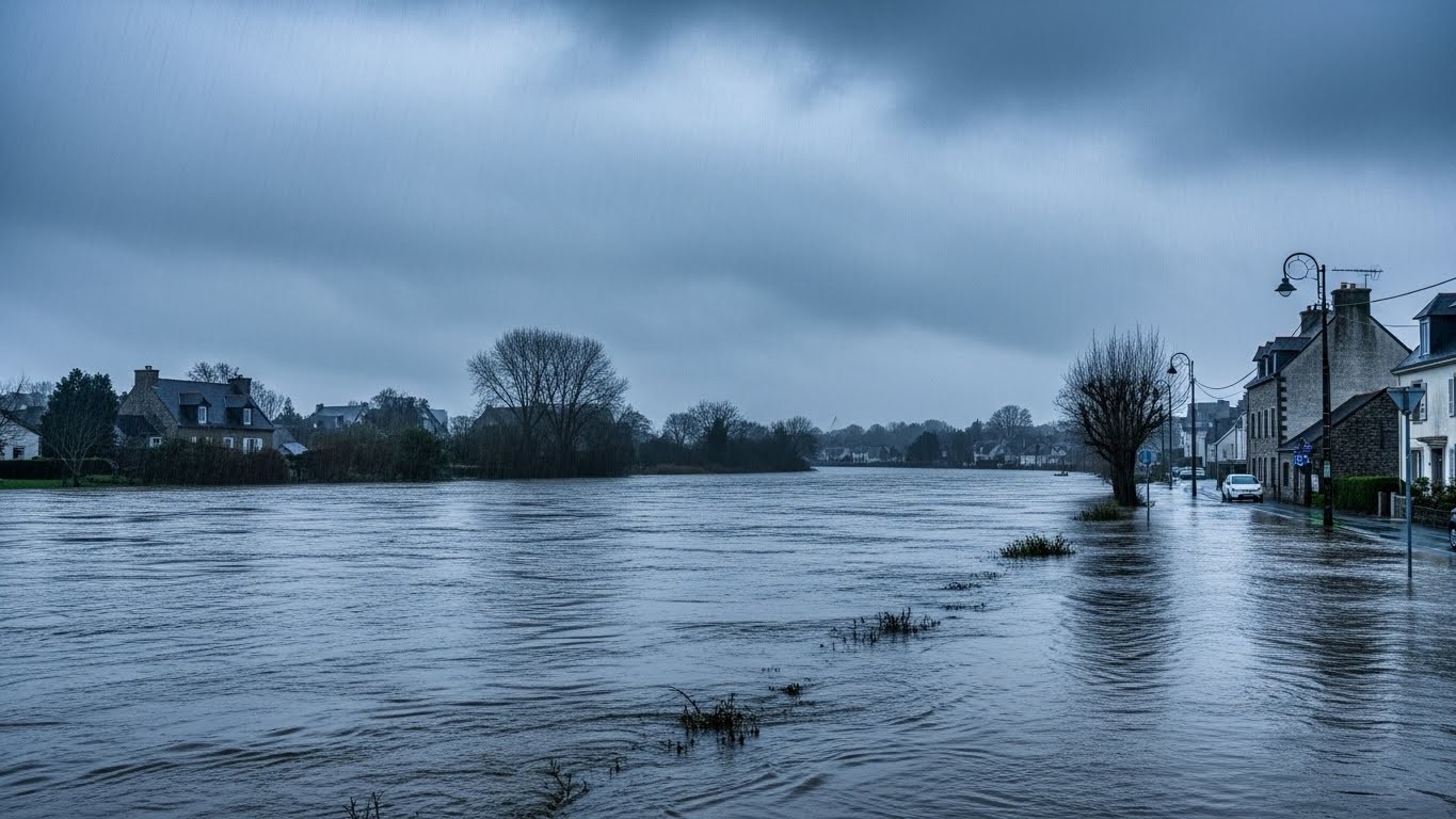Le Finistère placé en vigilance orange crues pour risque élevé sur l’Odet près de Quimper. Pluies intenses et sols saturés : découvrez les risques d’inondations et conseils pratiques.