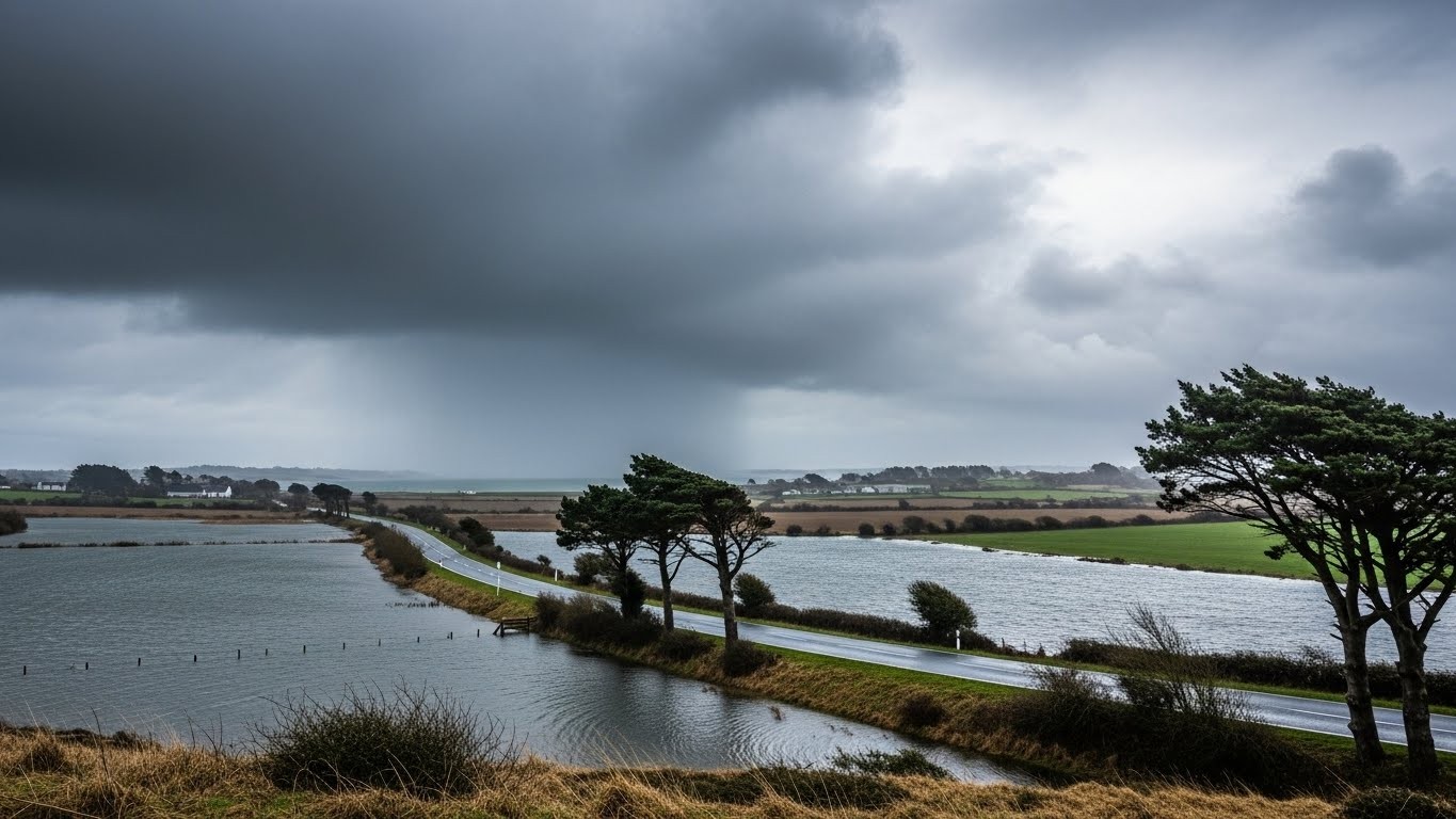 Le Finistère placé en alerte orange pluie-inondation jeudi avec cumuls jusqu'à 70 mm. Sols saturés, risques d'inondations : découvrez les prévisions, conseils et conséquences.