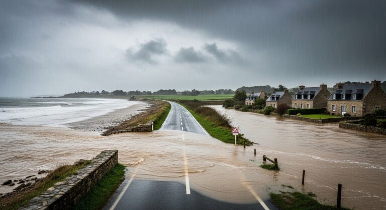 Finistère et Morbihan en Vigilance Orange Pluie-Inondation
