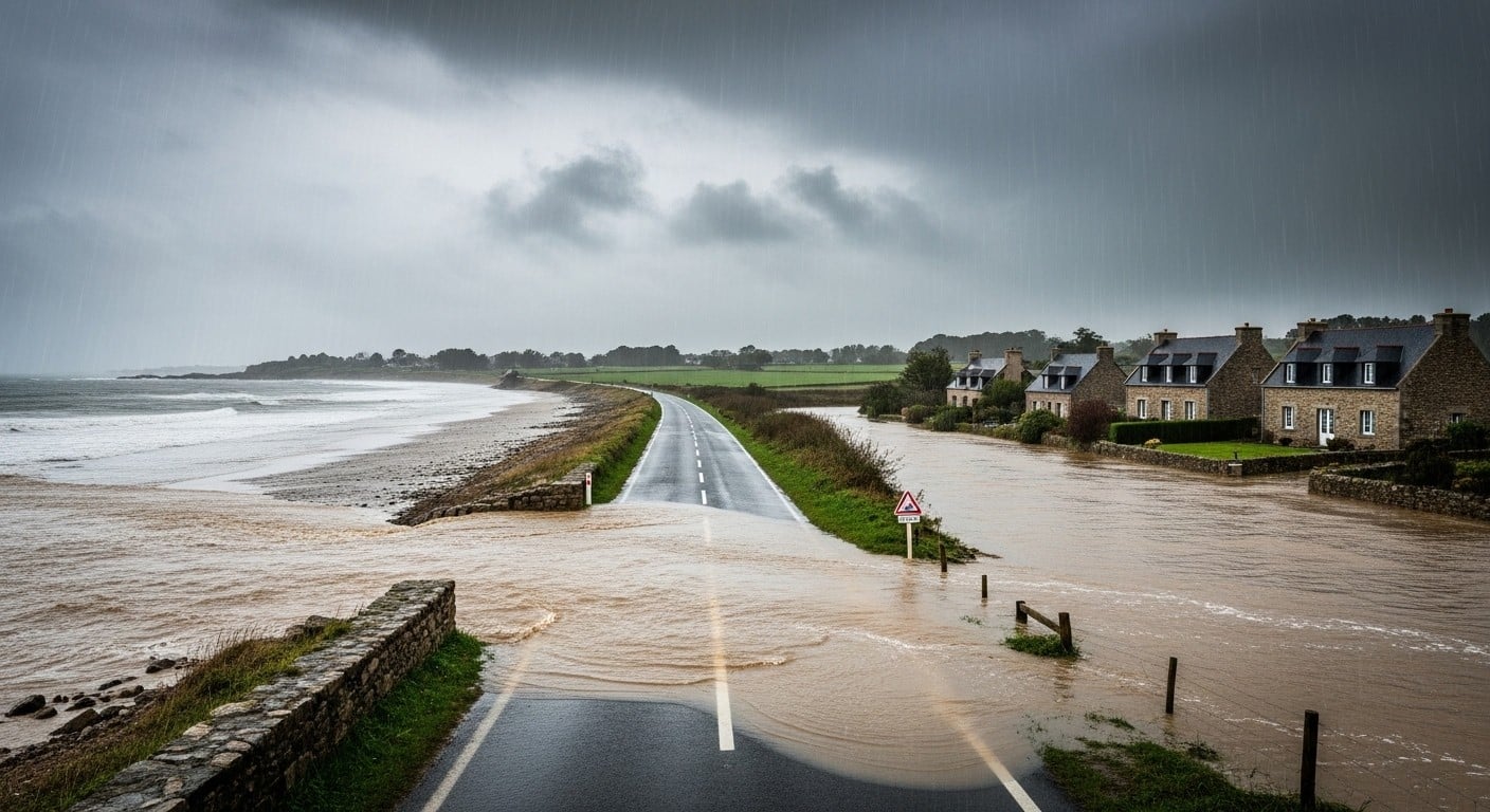 Découvrez pourquoi le Finistère et le Morbihan sont en vigilance orange pluie-inondation ce 21 janvier 2026 : cumuls importants, sols saturés, risques de crues et conseils pour se protéger.