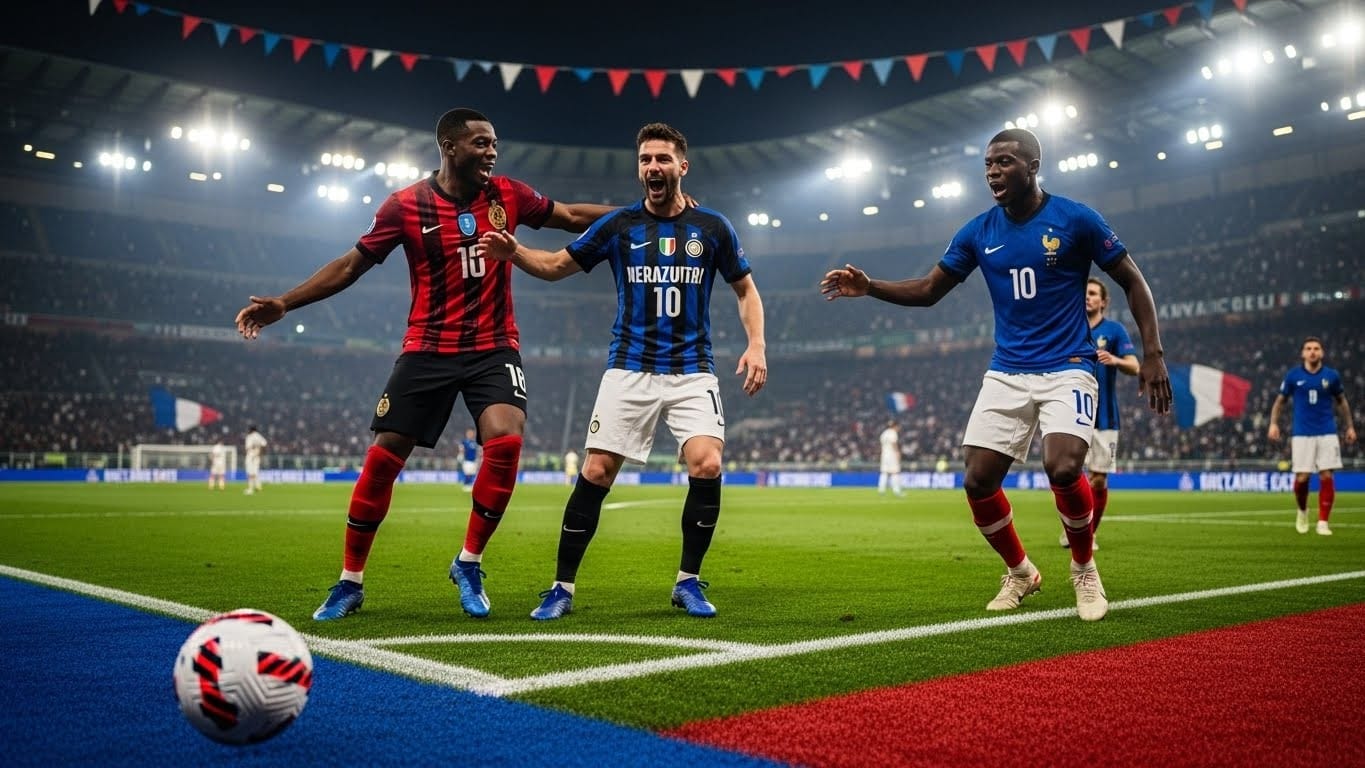 Découvrez les performances exceptionnelles des joueurs français ce week-end en Europe. Rabiot, Thuram et Da Cunha dominent en Italie, avec une équipe type explosive qui fait vibrer les expatriés !