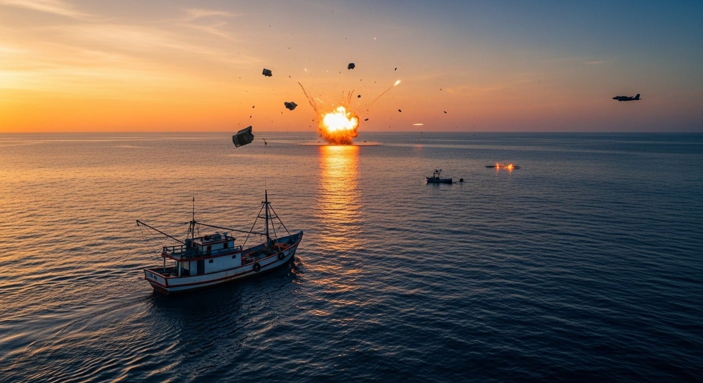 Découvrez les détails de la récente frappe américaine dans le Pacifique contre un bateau de narcotrafiquants présumés : deux morts, un survivant recherché et les controverses sur cette stratégie anti-drogue.