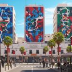 Fresques Marocaines à Casablanca : Héros du Mondial 2022