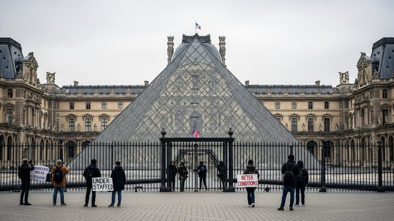 Le Louvre fermé ce lundi à cause de la grève des agents. Découvrez les raisons du mouvement social, les conditions de travail dénoncées et l'impact sur les visiteurs du musée le plus visité au monde.