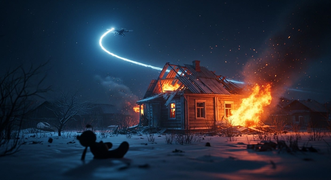 Une frappe de drones russes a tué quatre civils, dont un petit garçon de 5 ans, dans l'est de l'Ukraine. Cinq blessés graves. Retour sur ce drame humain au cœur du conflit qui ne s'arrête jamais.