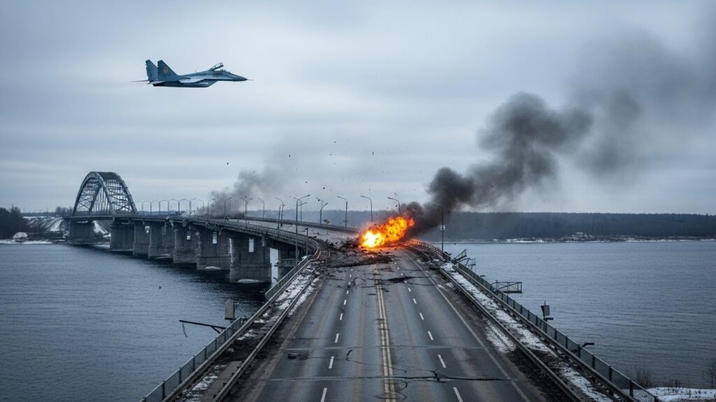 Guerre en Ukraine : Pont Russe Détruit par Bombes AASM Françaises