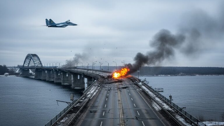 Guerre en Ukraine : Pont Russe Détruit par Bombes AASM Françaises