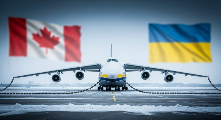 Guerre Ukraine : An-124 Russe Bloqué au Canada