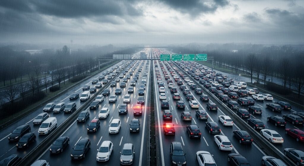 Île-de-France : Bouchons Explosent à Plus de 570 km
