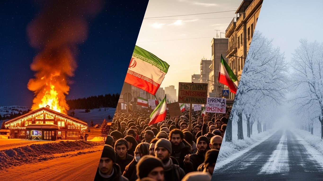 Découvrez les actualités marquantes du 2 janvier 2026 : le drame de l'incendie mortel à Crans-Montana, les tensions en Iran avec l'avertissement américain, et la vague de froid intense qui s'abat sur la France.