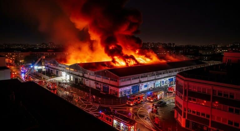Incendie Dévastateur à Aubervilliers : Un Entrepôt Ravagé dans le Triangle d’Or