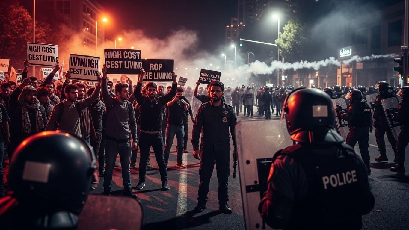 En Iran, les manifestations contre la vie chère s'intensifient avec la mort d'un policier poignardé près de Téhéran. Bilan lourd, arrestations massives : décryptage d'une contestation qui secoue le régime en ce début 2026.