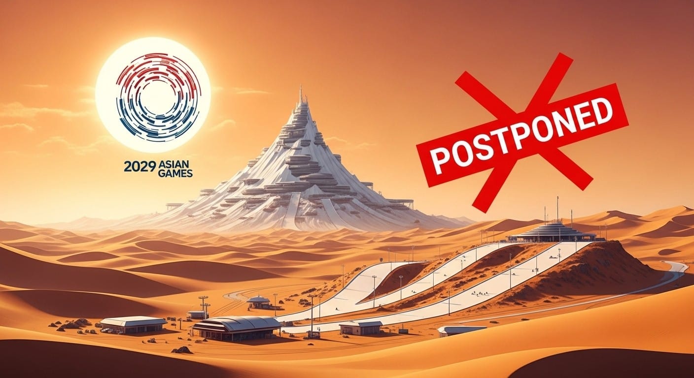 Découvrez pourquoi les Jeux asiatiques d'hiver 2029 en Arabie saoudite, déjà très controversés, viennent d'être reportés à une date indéterminée. Un projet ambitieux en plein désert qui pose question.
