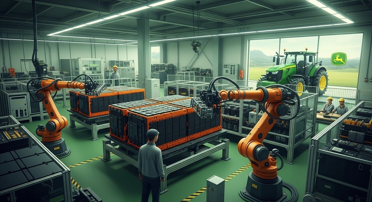 Découvrez comment John Deere implante une unité de production de batteries électriques dans le Loiret pour équiper ses tracteurs du futur. Un pas vers l'électrification agricole pragmatique et ambitieux.