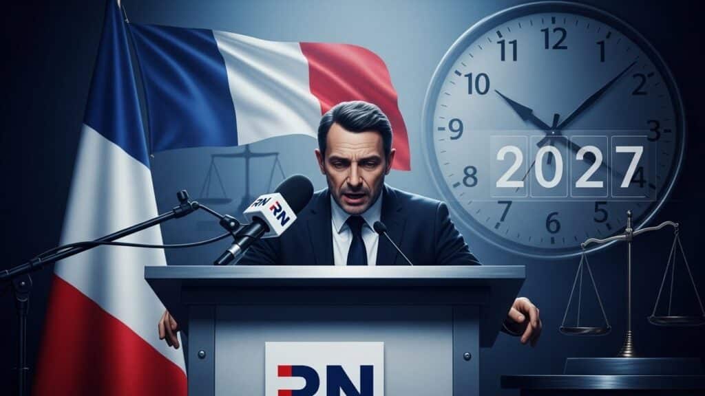 Jordan Bardella défend la candidature de Marine Le Pen en 2027