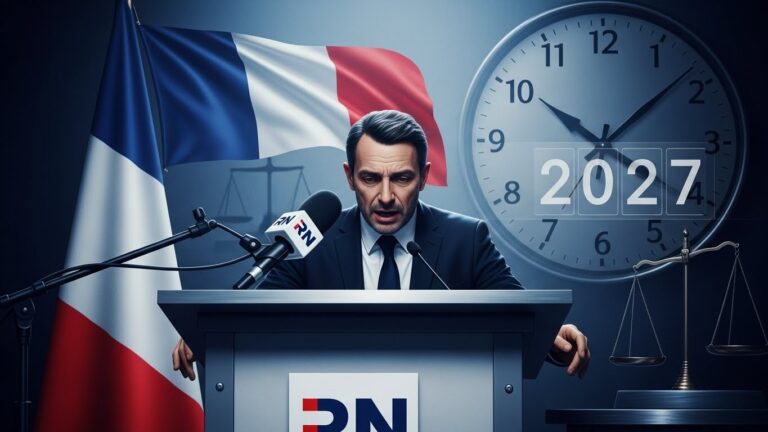 Jordan Bardella défend la candidature de Marine Le Pen en 2027