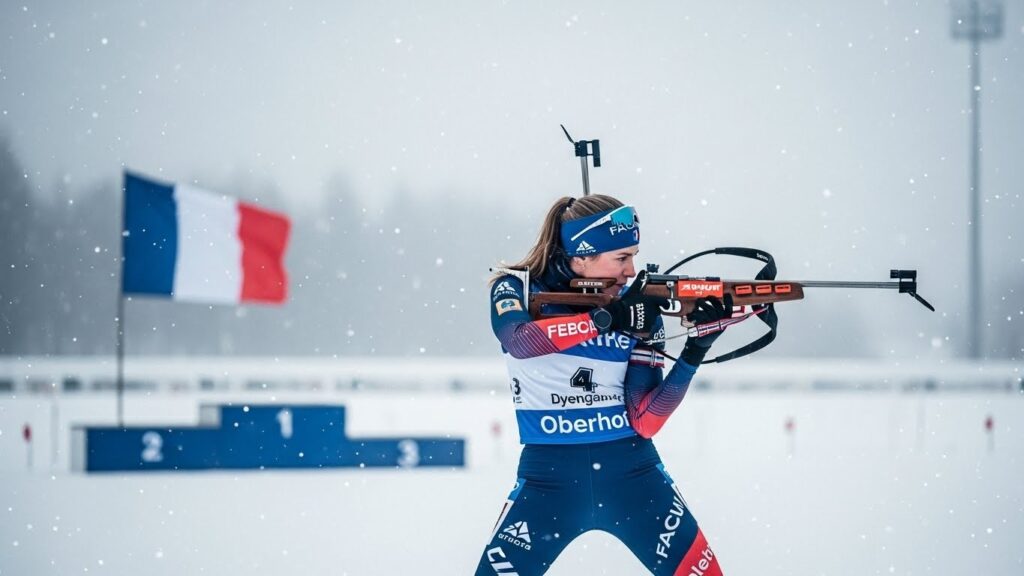 Julia Simon Sur Le Podium À Oberhof Avant Les JO 2026