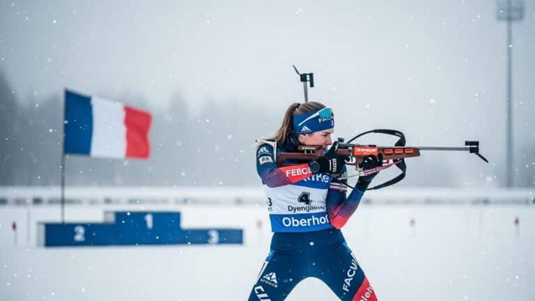Julia Simon Sur Le Podium À Oberhof Avant Les JO 2026