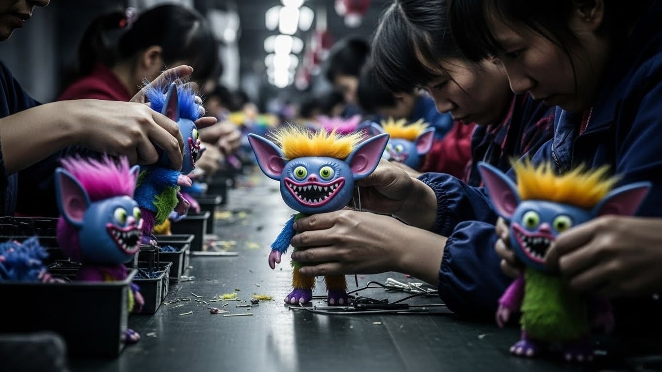 Découvrez le revers sombre des adorables Labubu : mineurs exploités, journées de 11h sept jours sur sept dans une usine chinoise. Enquête choc sur la production de ces peluches virales.