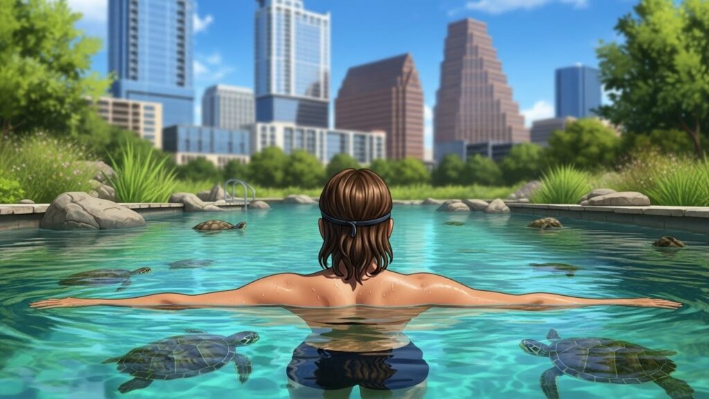 Léon Marchand à Austin : Vie Discrète d’un Champion