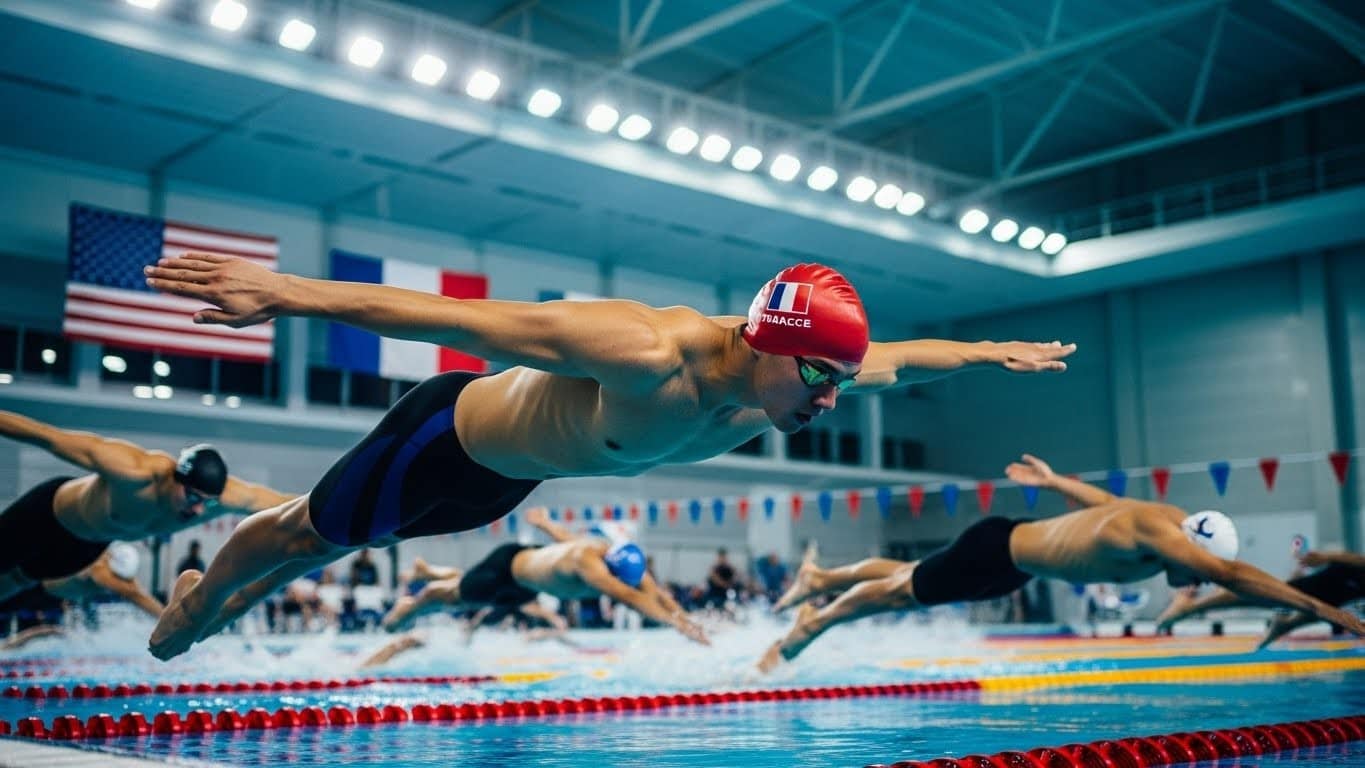 Léon Marchand défie les stars mondiales au Tyr Pro Series à Austin avec un programme intense en 4 nages et dos. La natation française face à une adversité de haut niveau pour préparer 2026 et 2028. Découvrez les enjeux !