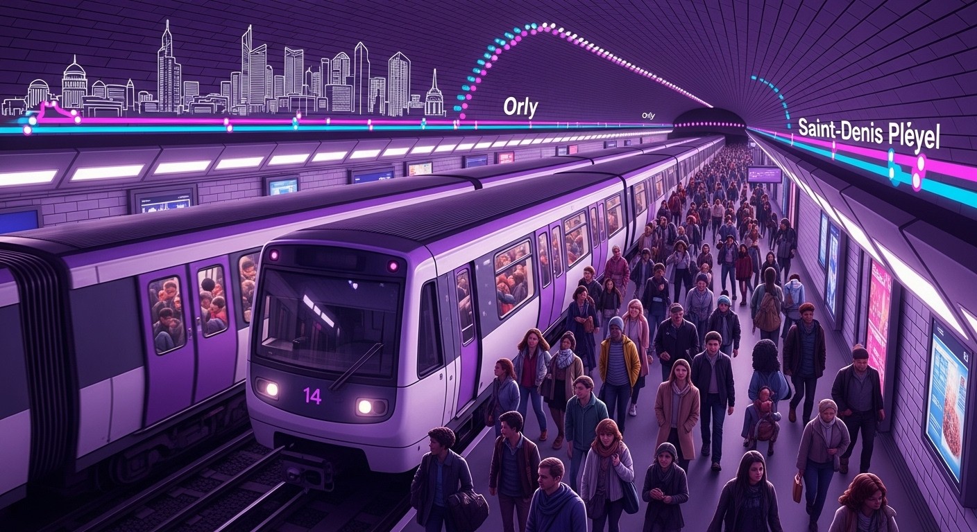 Découvrez pourquoi la ligne 14 du métro parisien dépasse désormais la ligne 1 avec 820 000 voyageurs quotidiens grâce à ses prolongements et modernisations. Un succès retentissant !