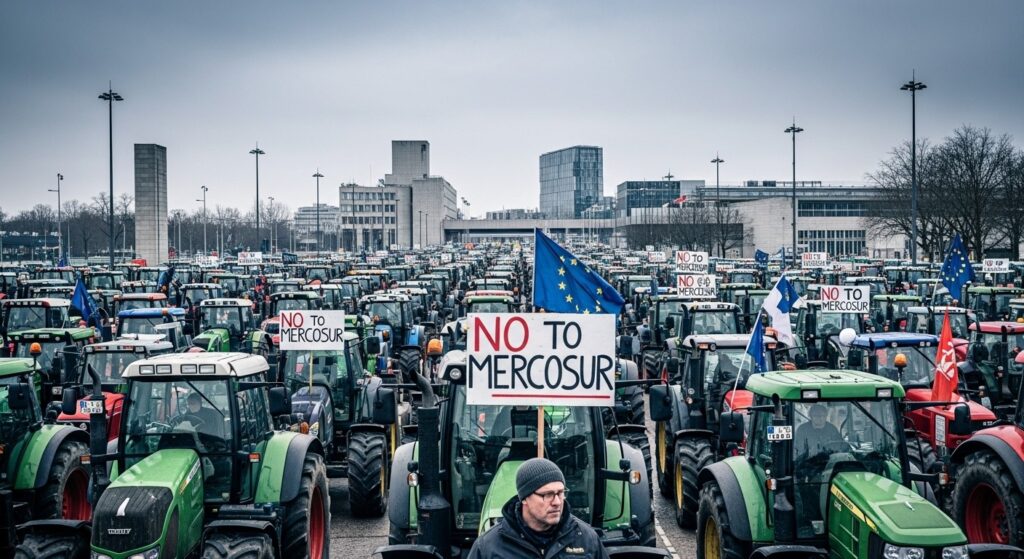 Manifestation Agriculteurs Strasbourg Contre Mercosur