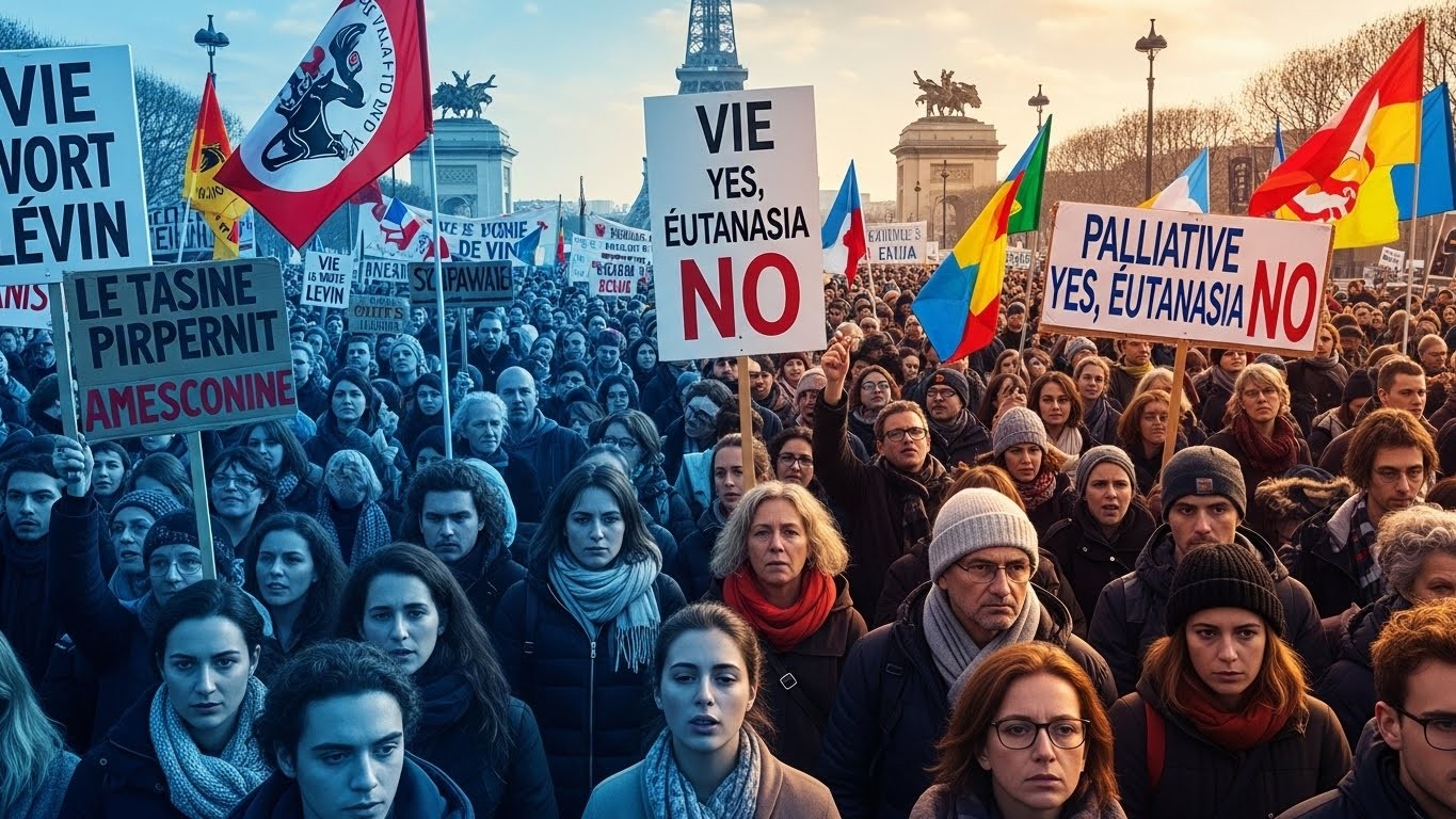 Des milliers d'opposants ont manifesté à Paris contre le projet de loi sur l'aide à mourir, à la veille des débats cruciaux au Sénat. Découvrez les arguments et l'enjeu sociétal majeur.