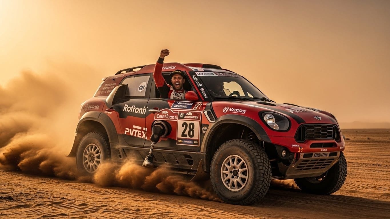 Découvrez le retour incroyable de Mathieu Baumel au Dakar 2026, onze mois après son terrible accident et son amputation. Une victoire chargée d'émotion qui inspire tout le monde du rallye-raid.