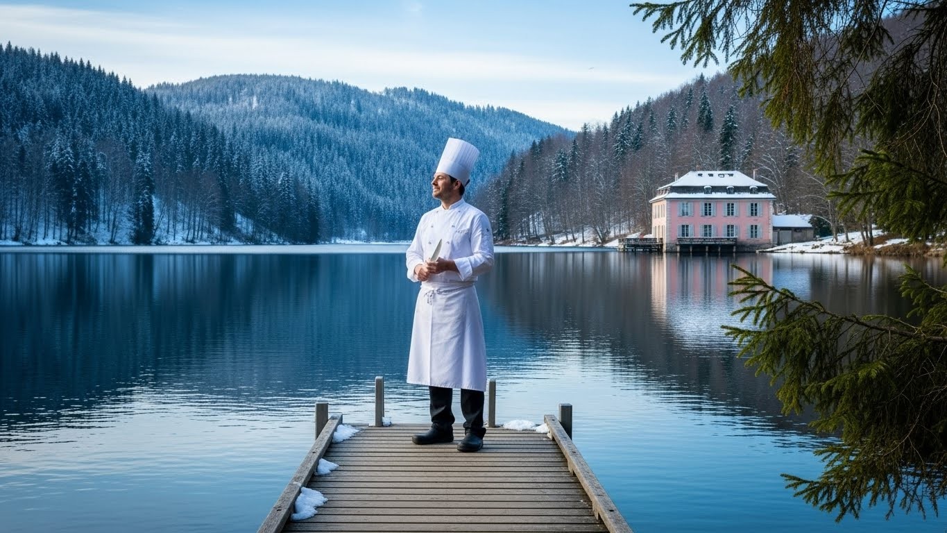 Découvrez pourquoi le chef étoilé et ex-Top Chef Matthias Marc revient dans le Doubs ouvrir un restaurant au lac de Saint-Point, loin de Paris, pour sa famille et le terroir.