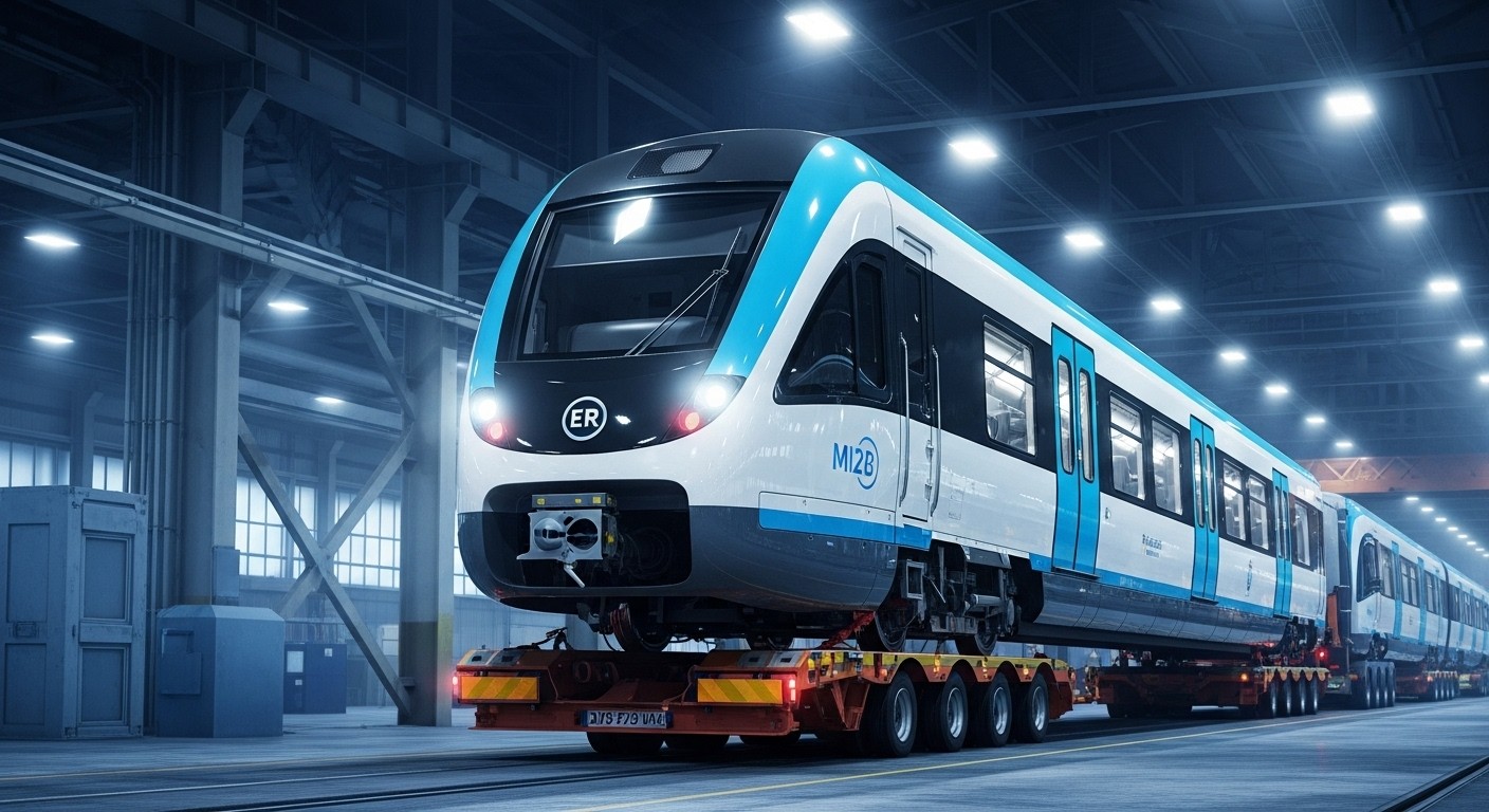 Découvrez les premières images du MI20, le nouveau train du RER B. Design moderne, +20% de places, climatisation : enfin du confort après des retards. Tests dès 2026 !