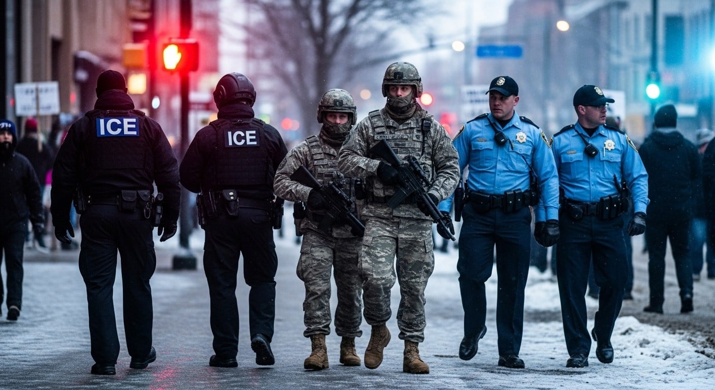 À Minneapolis, ICE, Garde nationale et polices locales cohabitent dans la confusion après deux morts tragiques. Décryptage des rôles et tensions en 2026.