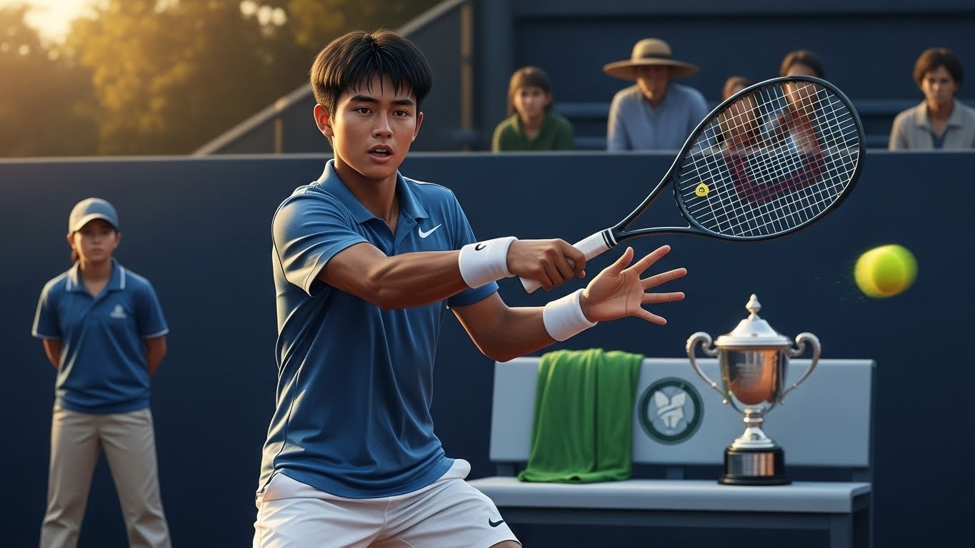 Découvrez l'ascension fulgurante de Moïse Kouamé, 16 ans, qui remporte son premier titre professionnel en Futures à Hazebrouck. Un futur crack du tennis français ?