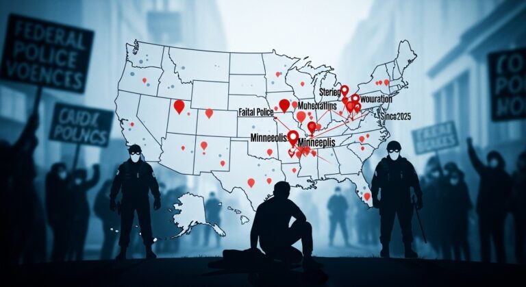 Mort d&rsquo;Alex Pretti : Carte des Tirs de l&rsquo;ICE aux États-Unis