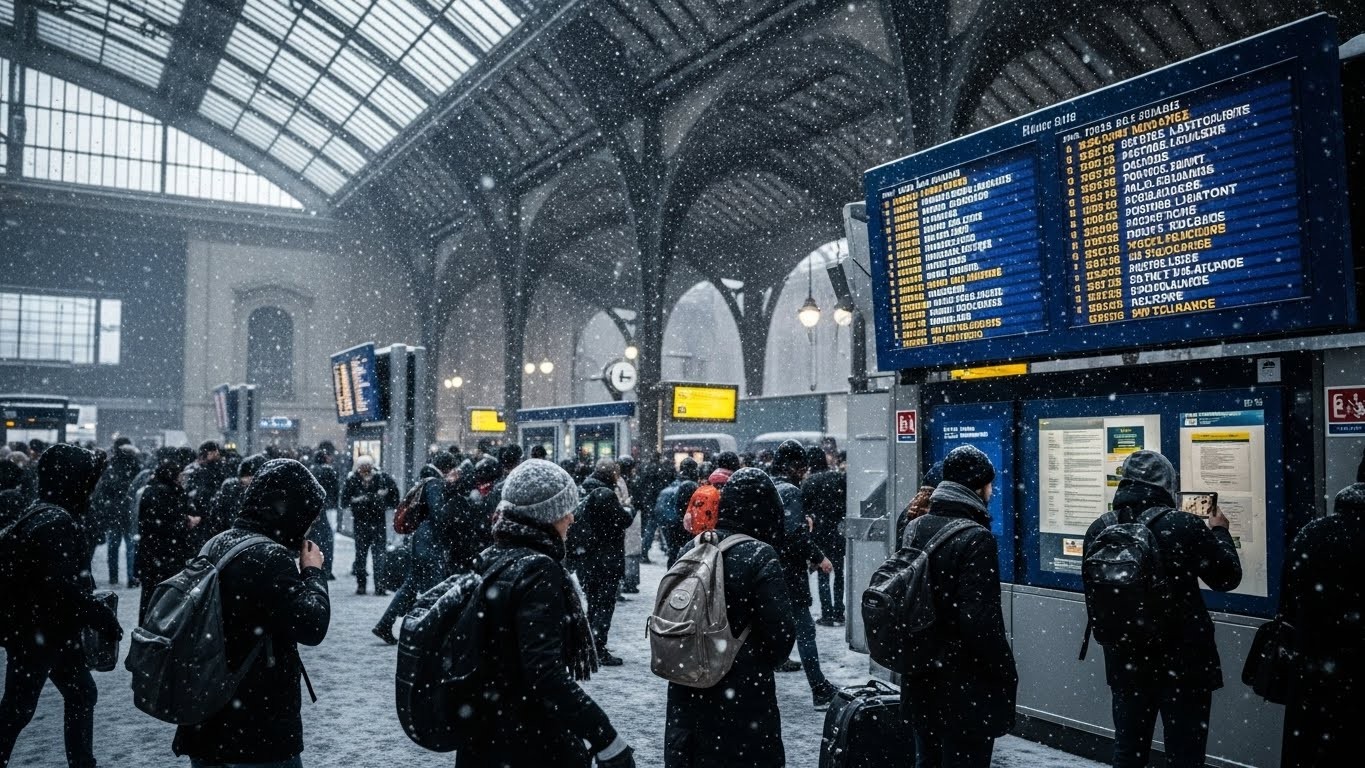 Découvrez le chaos causé par la neige à la gare Saint-Lazare le 5 janvier 2026 : trains supprimés, voyageurs bloqués et perturbations massives en Île-de-France. Témoignages et impacts.