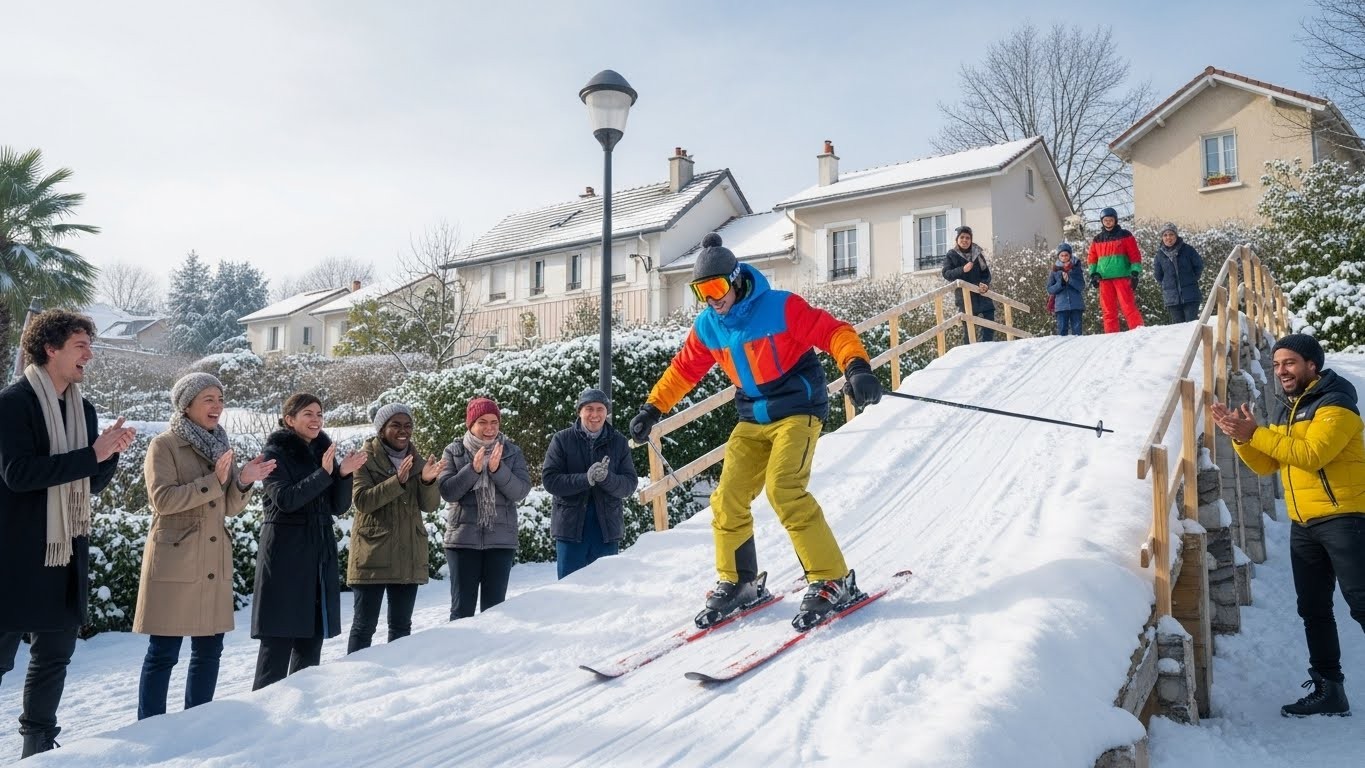 Découvrez comment un passionné de ski a profité de la neige en Essonne pour créer des vidéos hilarantes. Des descentes improvisées qui font buzzer les réseaux et redonnent le sourire malgré le froid !