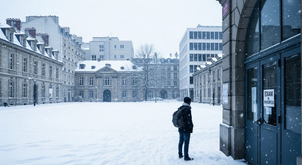 Neige en Île-de-France : pas de rattrapage pour les étudiants bloqués aux partiels