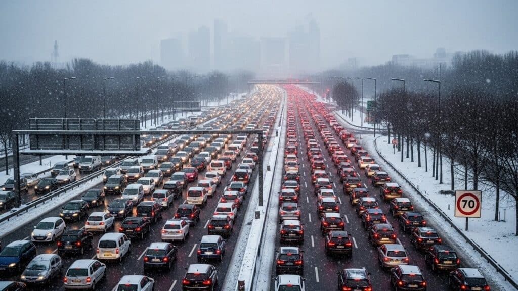Neige en Île-de-France : Pic Record de Bouchons