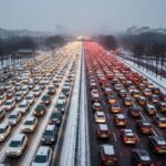 Neige en Île-de-France : Record de Bouchons Battu avec 800 km