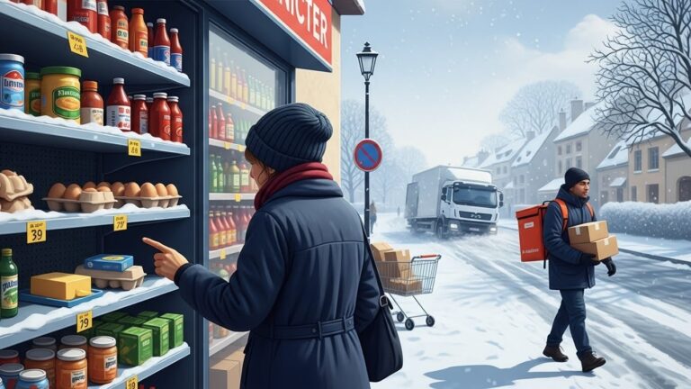 Neige et Verglas : Retards en Supermarchés et Livraisons