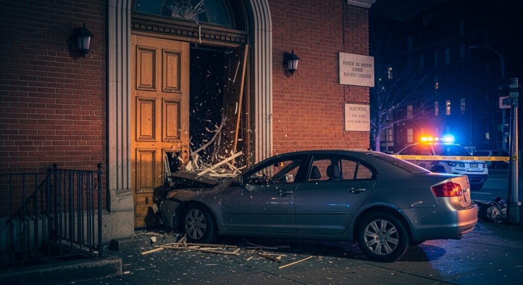New York : Voiture Foncer sur Centre Juif, Suspect Arrêté