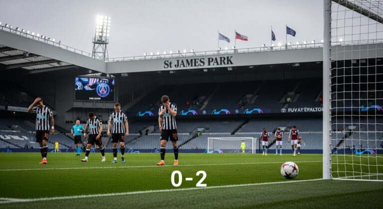 Newcastle – Aston Villa (0-2) : Défaite Avant le Choc PSG