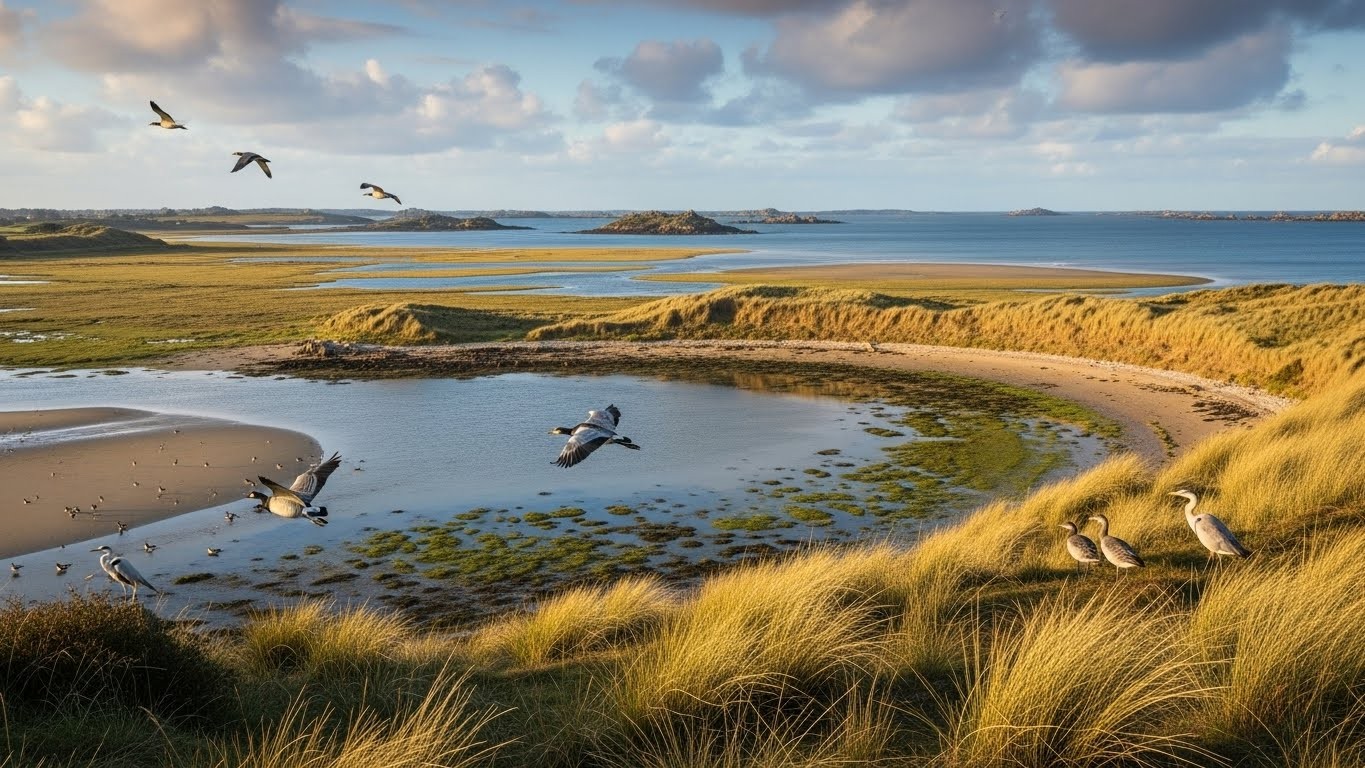 Découvrez la 10e réserve naturelle régionale de Bretagne aux Marais, dunes et baies de Guissény. 600 ha protégés, oiseaux exceptionnels, chiens en laisse : un pas majeur pour la biodiversité littorale en Finistère.