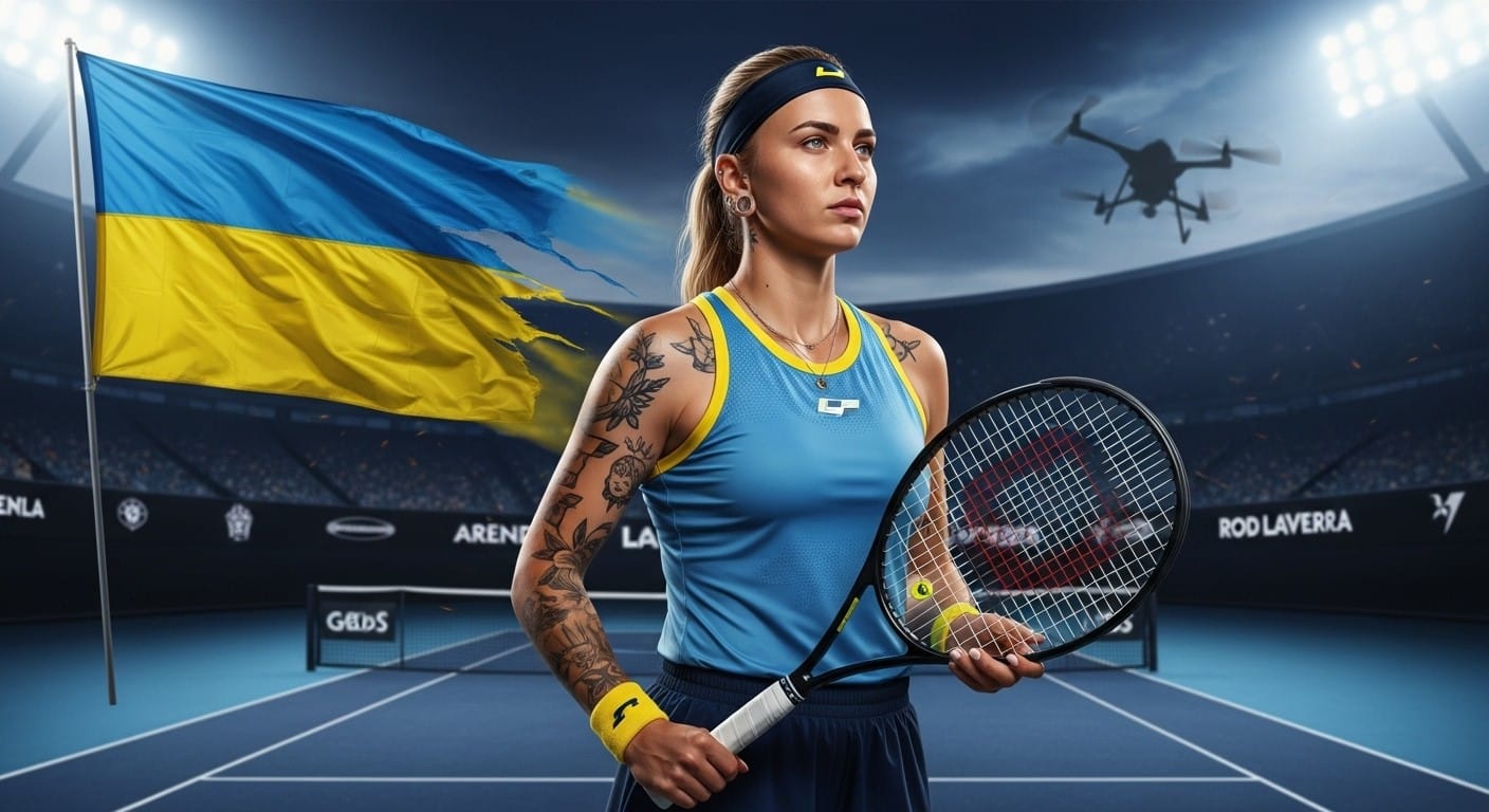 Découvrez Oleksandra Oliynykova, joueuse ukrainienne au style unique qui, malgré la défaite à l'Open d'Australie 2026, porte haut les couleurs de son pays en guerre et honore son père soldat. Un portrait émouvant.