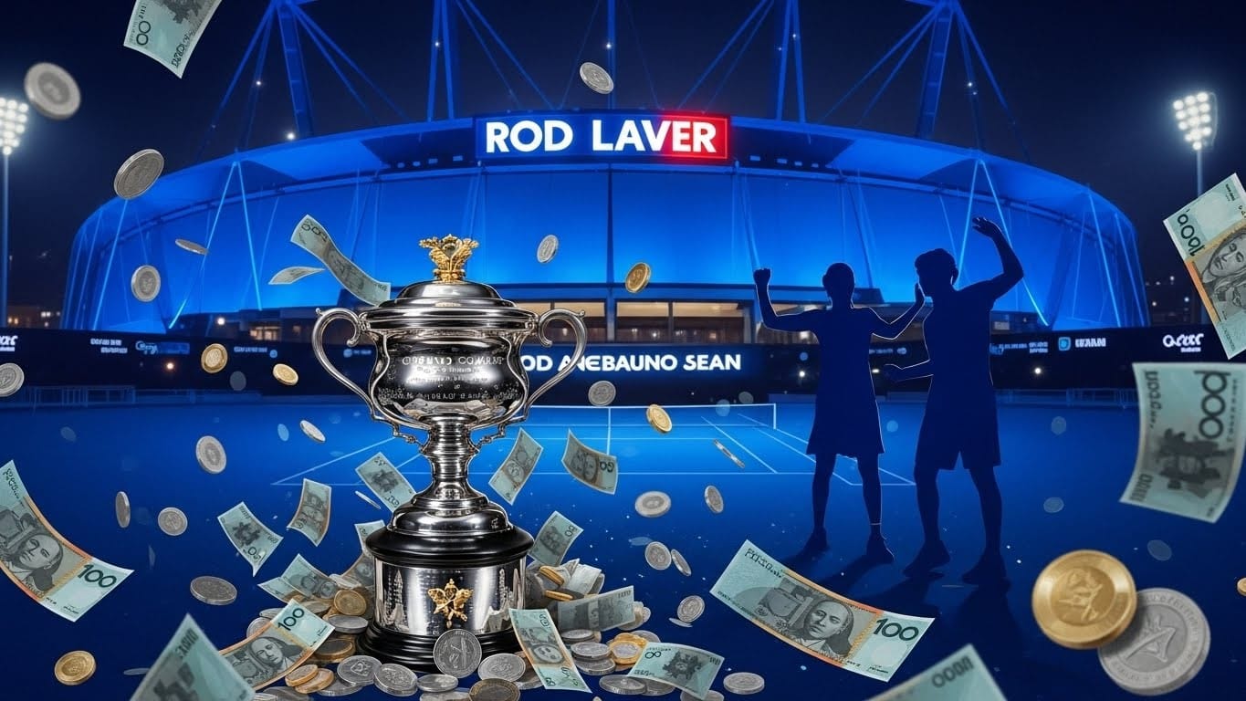 Découvrez la dotation record de l'Open d'Australie 2026 : près de 64 millions d'euros à partager, avec une parité totale et des gains en forte hausse pour tous les joueurs. Une édition qui promet !