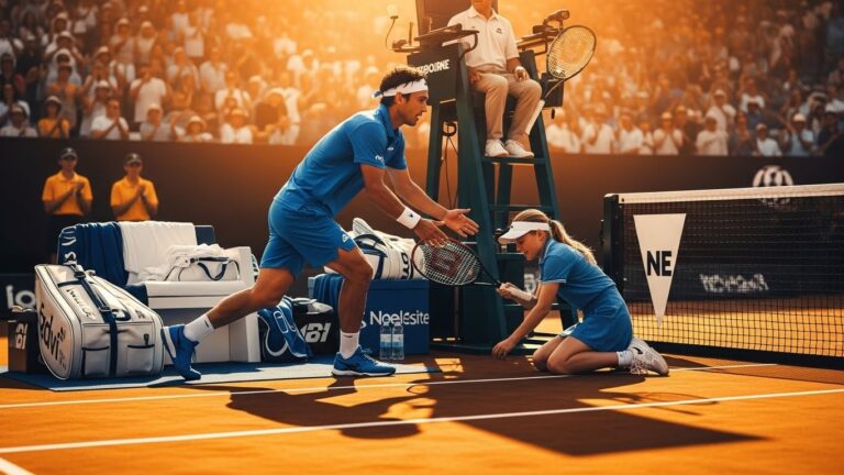 Open d’Australie : Joueuse Secourt Ramasseuse Malaise Chaleur