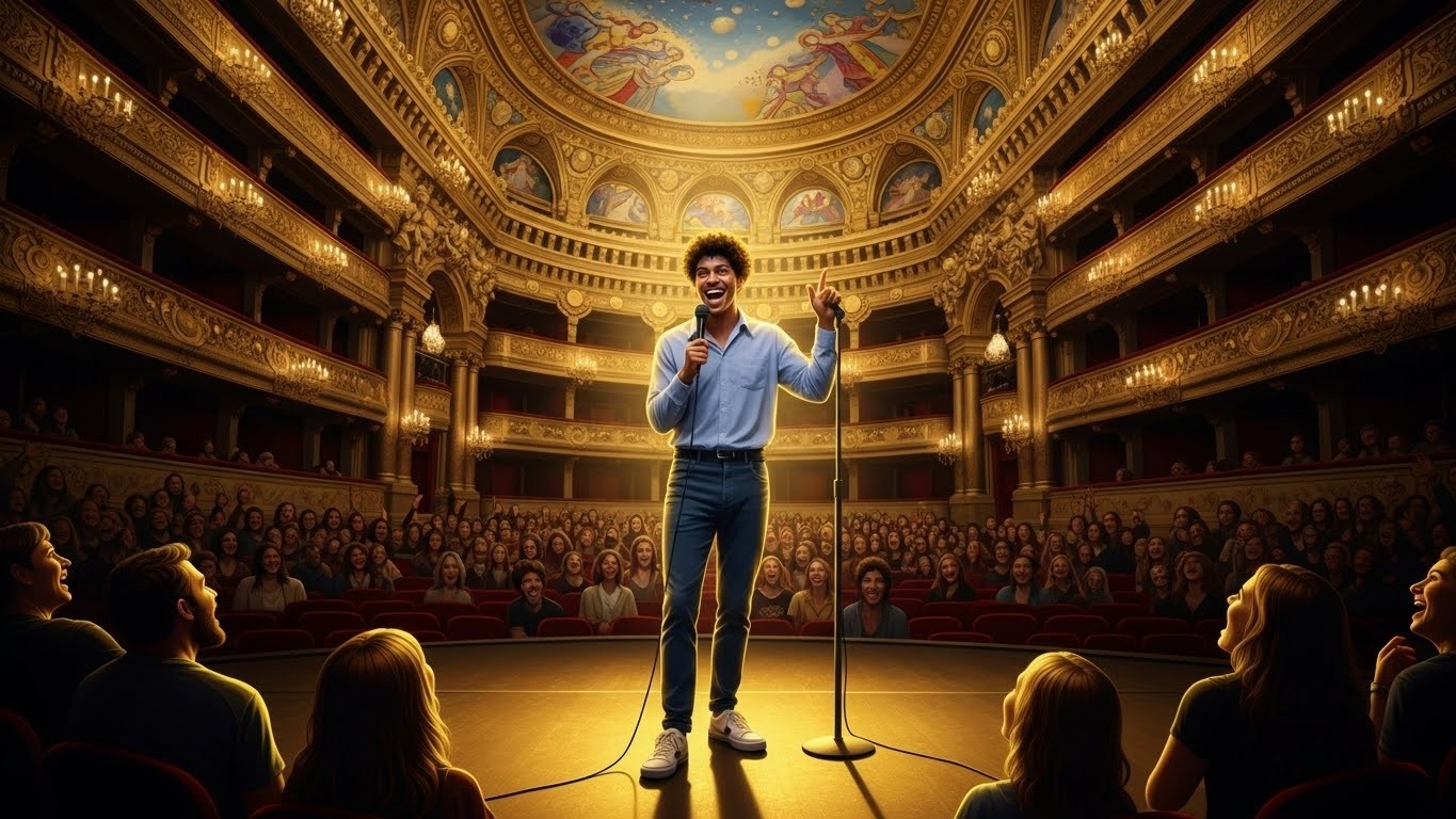 Découvrez Panayotis Pascot à l'Opéra Garnier le 5 juin 2026 avec "Entre les deux" : un stand-up unique dans ce lieu mythique. Après un parcours fulgurant, l'humoriste défie les codes !
