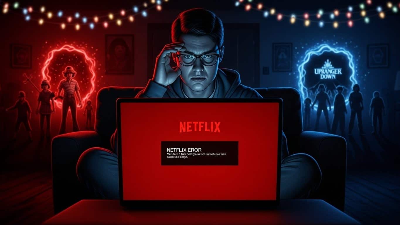 Découvrez pourquoi Netflix a planté pile au moment du final tant attendu de Stranger Things. Une panne courte mais rageante pour des millions de fans. Que s'est-il passé et pourquoi ça arrive encore ?