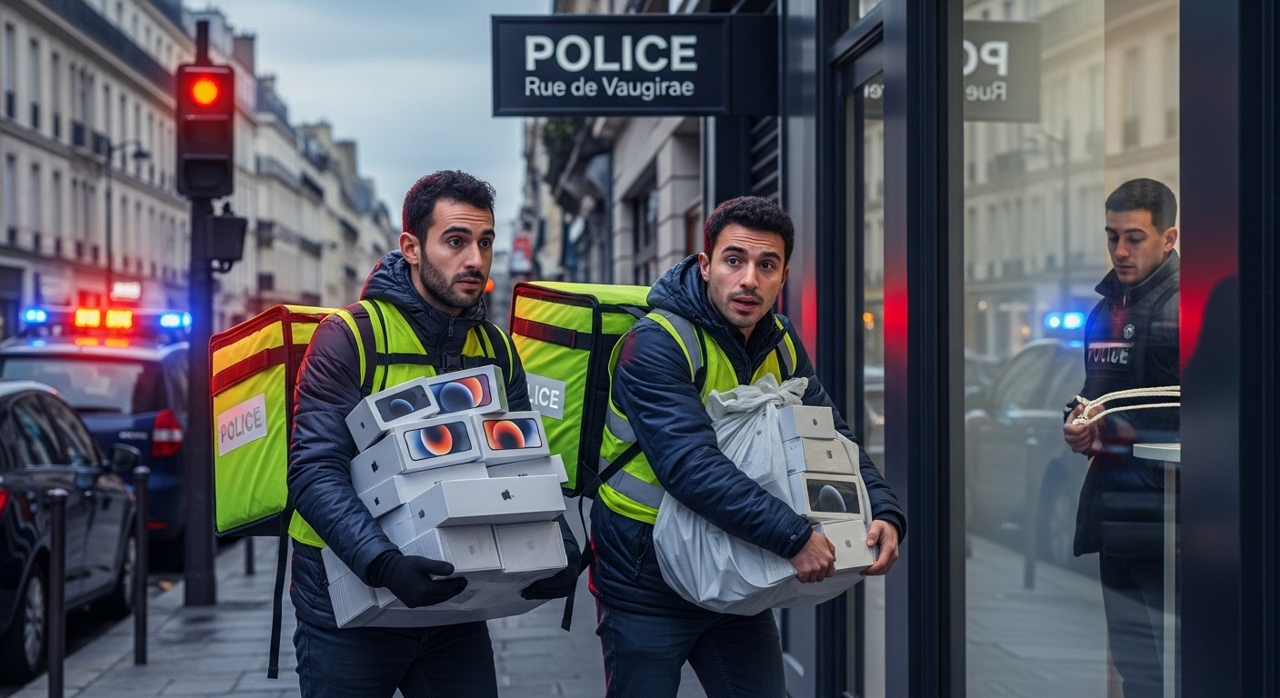 Deux hommes déguisés en livreurs ont volé 70 000 € d'iPhone dans une boutique parisienne après avoir ligoté un employé. Interpellés rapidement, ce fait divers révèle les failles de sécurité des magasins high-tech. Découvrez les détails.