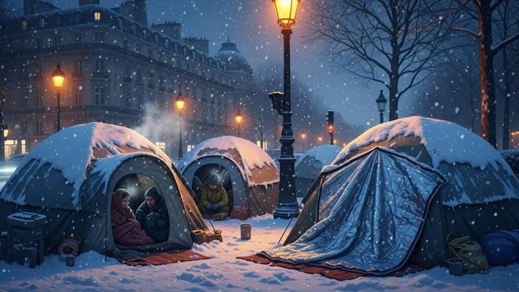 Paris : Sans-Abri à la Rue Malgré le Plan Grand Froid